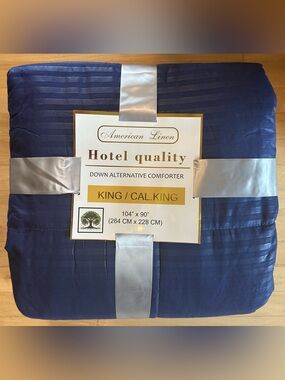 King/Cal. King 100% Cotton Down Alternative Comforter -NIP